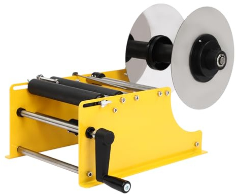 HPDTZ etikettmaskin för runda flaskor manuella flasketiketter för PET plast glasflaskor handetikett för kosmetiska drycker livsmedel 25–120 mm