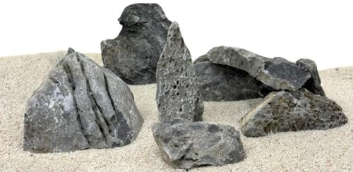 AquaOne Aquarium Deko Mini Landschaft Seiryu Steine Hardscape | Fertiges Layout | Gestein für Aquascaping | Pagode Dekoration Unterwasserlandschaft