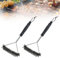 GGUFAY 2 Piezas Cepillo para Limpiar Barbacoas, con Mango de plástico Anti-Quemaduras, 12 Cepillo para Parrilla Accesorios, para Parrilla de Gas y Parrilla de Carbón