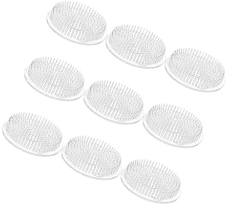 Toyvian 9pièces Porte-Fleurs Forme De Grenouille Plastique avec Ventouse Support Rond pour Arrangement Floral Lot de Pinces Décoratives pour Vases