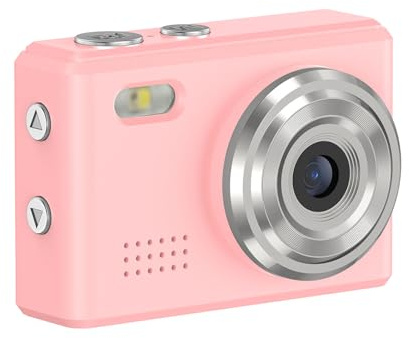VBESTLIFE Mini Camera 1080p HD Video Recorder, KeyChain Digital -videokamera med 0,96 HD -skärm, Bärbar Liten Kamera för Resor, Vlog (Rosa)