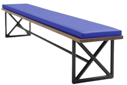 Halkfri bänkkudde i läder för 2-sits trädgård uteplats och kökssoffa 160 x 40 x 3 cm bekväm sittdyna för middag och gunga, hållbar ölbänkkudde, perfekt för fönstersäten