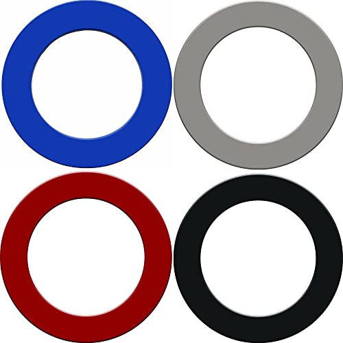 GORILLA DARTS PU Dartboard Surround Wall Protector Blue Grey Red Black (Black)