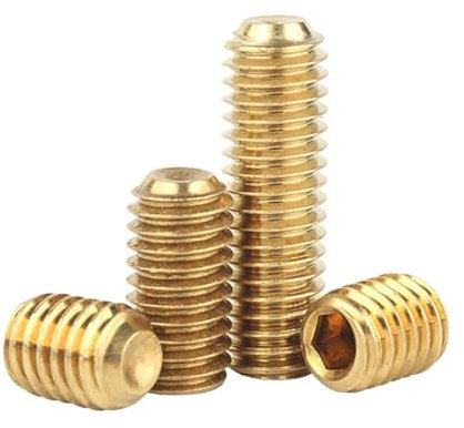 ORANXIN M2 x 2mm 50 Pcs Innensechskant Madenschrauben Messing Pokalpunkt Hex Kopflos Stellschrauben Allen Knopf