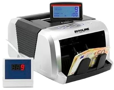 COMPTEUSE DE BILLETS Quadruple détection faux billets IR/MG/MT/UV + Technologie 2D - Garantie 2 ans France - EUROLINE depuis 1994