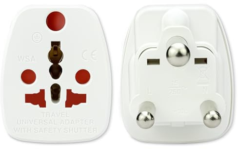 Adattatore Sud Africa, adattatore da viaggio Sud Africa, adattatore di alimentazione Sud Africa, adattatore da viaggio tipo M adatto per Stati Uniti, Regno Unito, Sud Africa, India, Europa, Australia