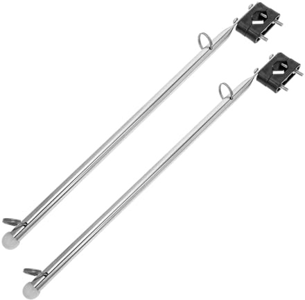 ifundom Ensemble 2 Mâts de Pavillon en Acier Inoxydable pour Yacht Support de Fixation sur Rail pour Bateau Accessoire Marin de Mer Installation Simple pour Navigation de Plaisance