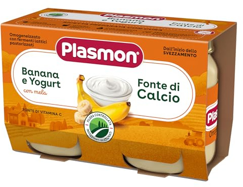Plasmon Omogeneizzato Banana e Yogurt 2x120g (12 Confezioni)