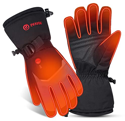 day wolf Beheizte Handschuhe,Winterwarme Handschuhe Skifahren Fausthandschuhe für Herren und DamenReiten, Jagen,Wandern,Motorradfahren Handwärmer (Grau, XL)
