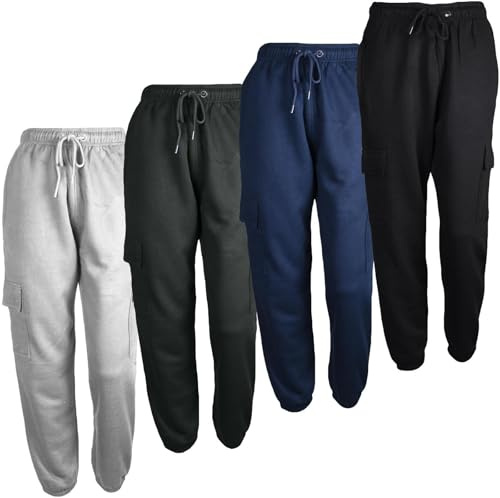 True Face Ladies Trousers Fleece Womens Joggers Cargo Combat Jogging Bottoms Casual Elasticated Women Sweatpants with Pockets Tracksuit Pants Assorted M