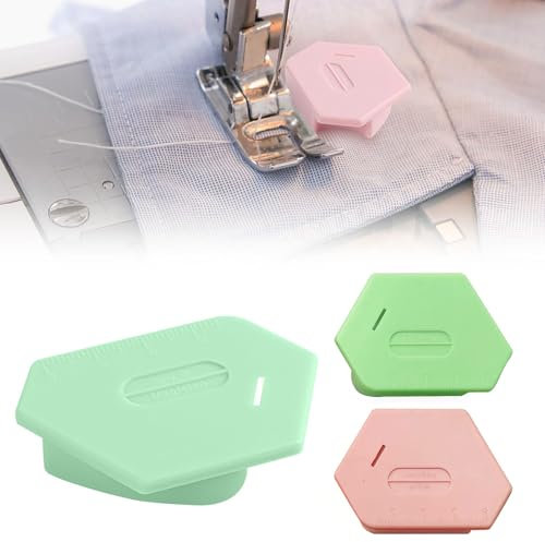 Eyezeeption 2 Stück Magnetische Nahtführung Magnetischer Nahtführer, Magnet Nahtführung, Nähmaschinen-Beratungstools, Nähzubehör Für Nähmaschine, Nähmaschinen-Multifunktions (Grün + Orange)