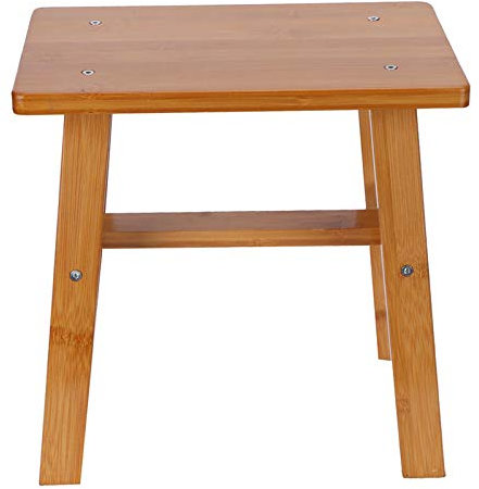 Bambu stegpall, robust fotpall for vuxna, barnpall till hem, vardagsrumsmaterial /123(Medium square bamboo stool)