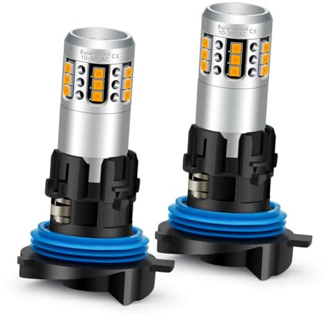 Ruiandsion PH24W LED Bulb Warm White 10-30V Non Polarity 12184 12185 Super Bright 2020 21SMD 800LM Plug and Play for Rear Fog Light Pack of 2