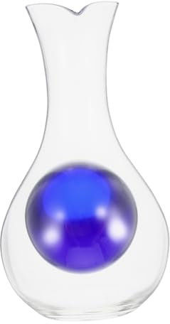 MUCKLILY Decanter in Cristallo Per Sakè Freddo Bottiglia Per Vino Ghiacciato Con Tasca Per Ghiaccio Caraffa Per Vino Dispenser Per Sakè Freddo Giapponese