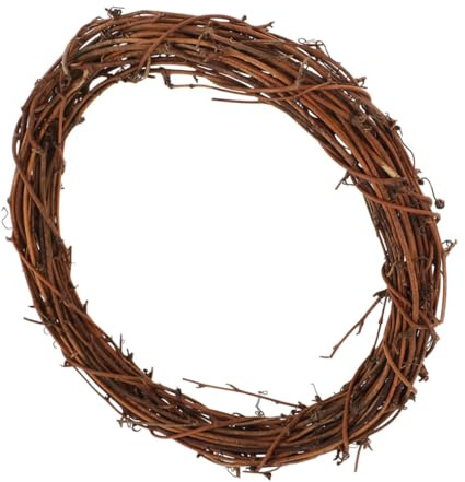 BESPORTBLE Rattan Garland Wreath Twig Vine Diy Frame Decorative Wreath for Christmas Holiday Party Decorations