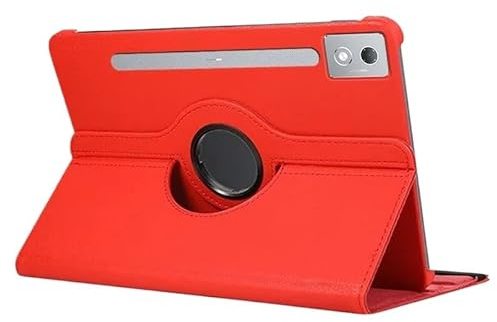 Surfplattafodral i PU-läder, lämplig for Lenovo Idea Tab Pro 12,7 tum, TB373FU/TB375FC 2025, 360° roterande stativ(Red)