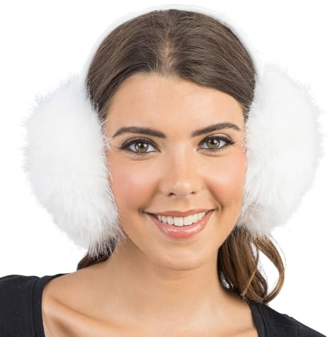 Chaks - Cache-oreilles pour femmes, cache-oreilles en fausse fourrure, accessoire d'hiver pour les marchés de Noël et les costumes, carnaval | Cache-oreilles douillets en fausse fourrure, accessoire d'hiver pour les marchés de Noël et le quotidien