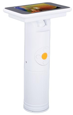 Luocute Microscopio Digital, Pantalla HD 4K de 2,8 Pulgadas, Aumento de 1600X, Microscopio de Bolsillo Portátil para Niños con Círculo de Enfoque Giratorio, 8 Luces LED, para