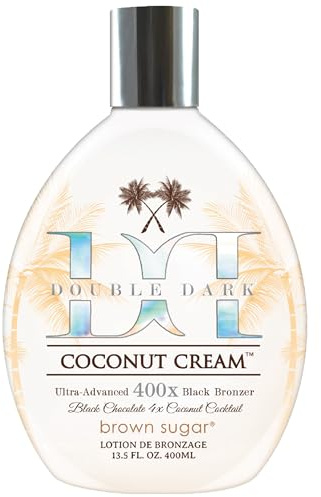 Tan Inc Double Dark Coconut Cream 400X Black sunbed tanning Bronzer (400ml)