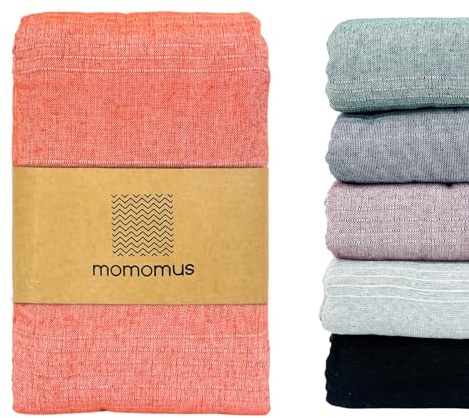 MOMOMUS Copriletto Leggero Multiuso - Sottile, Pratico, Confortevole - Ideale come Copri Letto, Telo Copridivano e Telo Copritutto per Arredo, Divano e Poltrona - Salmone, 170 x 260 cm