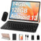 Oangcc Tablette 10 Pouces FHD Android 13 Tablette Tactile, 14Go RAM+128Go ROM/TF 1To, Octa-Core, 2Ghz, 5G WiFi, 8000mAh, 5+8MP, BT 5.0, Certifié GMS, AGPS, Tablette 2 en 1 avec Clavier+Souris - Or
