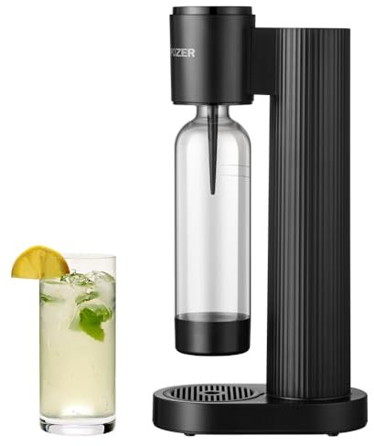 GreatWhip Soda Maker Black Sparkling Water Machine for Carbonating with 1L Carbonating Bottle, Compatible with Any Screw-in 60L CO2 Carbonator(NOT Included)
