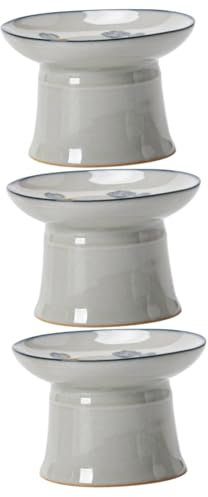 HEMOTON 3pezzi Supporto per Coperchio Teiera Ceramica Elegante Porta Coperchio per Tazza da tè Accessorio Decorativo per Tavolo da tè Design Creativo e Finiture Raffinate