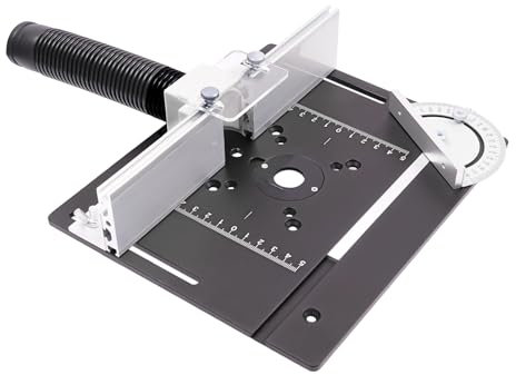 Mesa de fresado, placa de fresado superior con 180° de aluminio torneado, tablero de trabajo de mesa, bancos de carpintería para bricolaje, ingenieros, carpinteros, renovadores (negro)