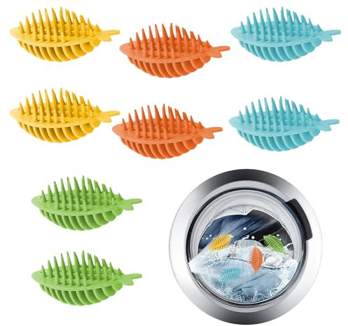 KASESSS 8 Pcs Tumble Dryer Balls, Fishbone Dryer Balls, Laundry Balls for Washing Machine, Dryer Balls for Laundry UK, Reusable Washing Machine Balls, Drying Balls for Tumble Dryer, Fewer Wrinkles