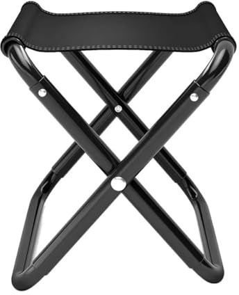CHUANGOU Pequeño Taburete Plegable Portátil, Taburete de Camping Al Aire Libre, Mini Taburete Plegable de Aluminio Plegable, Taburete Plegable Portátil
