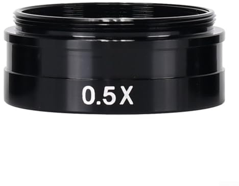 Microscope Objectives Lens, 0.3X/0.5/0.7X/2X Optical Coated Lens For Barlow Lens Microscope, For Astronomical Telescope Eyepieces(0.5X)