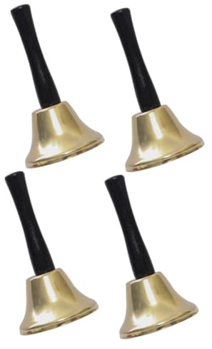 Homoyoyo 4 Piezas Sonajero Dorado de Metal Campana Decorativa para Mesa Campana Navideña para Despensa para Hotel