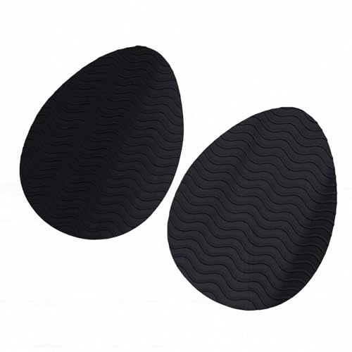 Generic Halkfria Skokuddar Set med 6 par, Slitstarkt Silikon Anti-slip Skogrepp för Klackar, Minskar Buller och Förbättrar Komforten, Svart 9 X 6, Cm