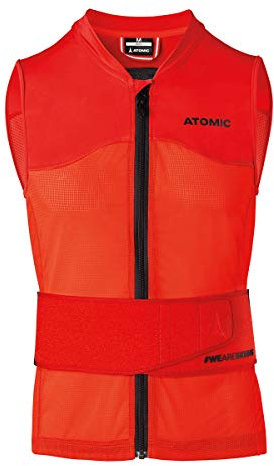 Atomic Herren Ski-Protektor-Weste Live Shield Vest AMID M, mit AMID-Body, Größe M, rot, AN5205012M