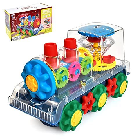 Tuko Transparent Train Gear Toys for 3+ Years Boy and Girl Gift (JY388-7)