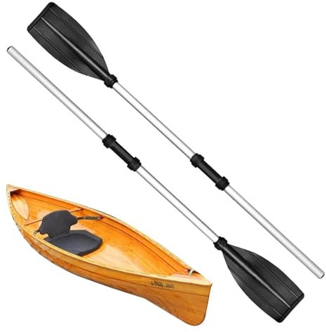 Aluminium Doppelpaddel, Abnehmbares Leichtes Kajakpaddel, Kanupaddel, Boat Oars Paddel, Paddel für Kajak, Kanu, Boot, Ruder | mit Anti-Rutsch für einköpfige oder doppelköpfige Paddel Anwendung