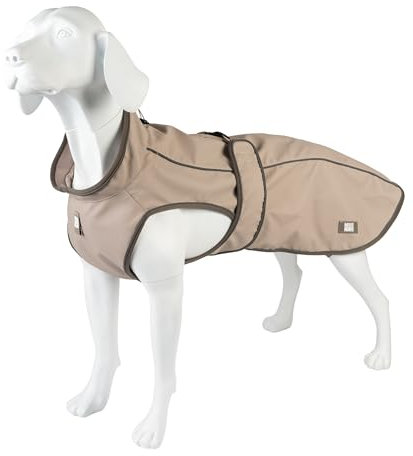 Max & Molly Regenmantel Hund wasserdicht, M, Sand, Sportliche Regenjacke für Hunde mit verstellbarem Bauchgurt, Reflektierend und Sicher, Regenjacke Hund mit Geschirröffnung