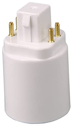 Adattatore per lampadina a LED Adattatore per lampadina GX24Q a 4 pin con attacco a vite Adattatore per spina per lampadina resistente al calore Adattatore per paralume Adattatore per lampada touch Ad