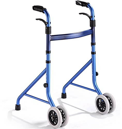 sjdoPulse Rollator Pieghevole Rollator Walkers Rollator Booster/Leggero Pieghevole 2 Ruote Deambulatore da Viaggio per Anziani con Ruote Fisse Riabilitazione Altezza Regolabile