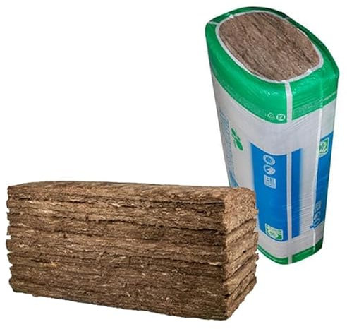 Suinga Panneau en laine de roche 135 x 60 x 5 cm (lot de 12,96 m2) | Isolation thermique et acoustique pour logements | Laine isolante pour la maison