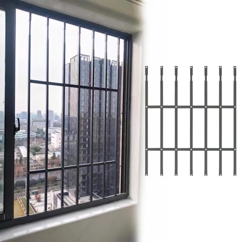 Barre di Sicurezza per Finestre Regolabili, Robusta Griglia in Alluminio per una Sicurezza Migliorata di Casa e Ufficio, Installazione Senza Fori per una Configurazione Facile