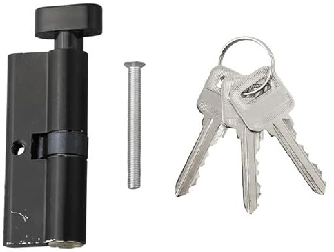 MAYANGYANG Bombin Cerradura 1 Juego de Cilindro de Cerradura con 3 Llaves, Cerradura de Puerta de casa, cerraduras antirrobo for Muebles, herrajes Cerraduras Antibumping(Noir)