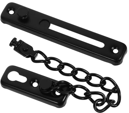 1 set di chiusura sicurezza rinforzata in acciaio inossidabile for casa, hotel, ufficio, camera da letto, garage, catena, serratura a for porta Per Porte e Finestre Interne