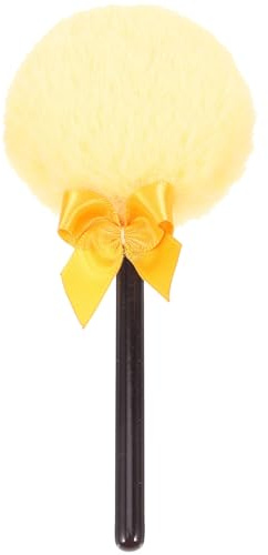 HINTRMENT Borla de Polvo Corporal de Felpa Color Dorado, Esponjosa y para Polvos Secos, Aplicador Compacto para Maquillaje y Cuidado Corporal, Adecuado para Uso en Casa y Salón