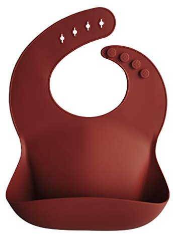 mushie Babero de Silicona para Bebés | Baberos de Alimentación con Bolsillo | Fáciles de Lavar | 4 Tamaños Ajustables | Sin BPA | Accesorio Durable para Niños Pequeños y Niñas | Arabian Spice