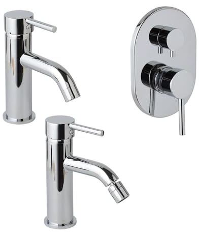 Kiamami Valentina - Set Rubinetti Bagno Lavabo, Bidet, Incasso Doccia Con Deviatore | Fassa