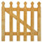 AAMEN 3x3ft Wooden Garden Gate, Picket Garden Wood Timber Gate, Round Top Picket Garden Gate, Decorative Garden Wicket Gate, Outdoor Wooden Stair Gate, Golden Brown Swing Gates-(90x4.5x87cm)