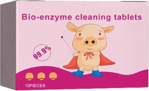 Multi-Functional Bio-Enzyme Cleaning Tablets, Bio-Enzyme Explosive Salt, Cleaner Dissolve Concentrated Tablets, All Purpose Cleaning Tablets, Bleach Tablets for Laundry Kitchen Clothes (2)