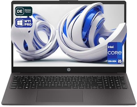 HP 250 G10 Laptop, Intel Core i5-1334U, 16 GB DDR4 RAM, 512 GB PCIe SSD, 15.6 FHD, Intel Iris Xe Graphics, QWERTZ Tastatur, Windows 11 Pro, Anthrazit