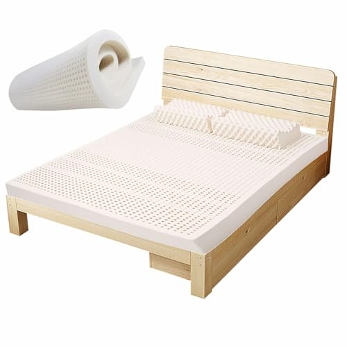 Naturlig latexmadrass, 120 x 130 cm, 100 % naturgummi, smärtlindring för axel och rygg, kudde i queen size-storlek, miljövänlig, mjuk och hållbar